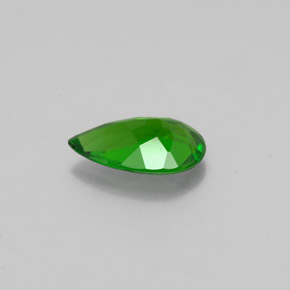 Diopside cromifero naturale verde da 0,66 ct, taglio a pera, VS