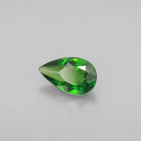 Diopside cromifero naturale verde da 0,83 ct, taglio a pera, VS