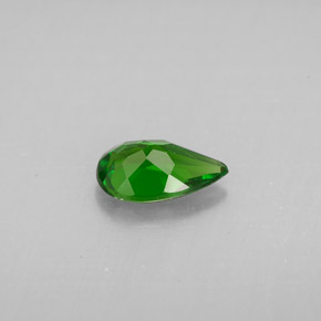 Diopside cromifero naturale verde da 0,83 ct, taglio a pera, VS