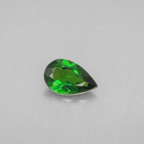 Diopside cromifero naturale verde da 0,63 ct, taglio a pera, VS