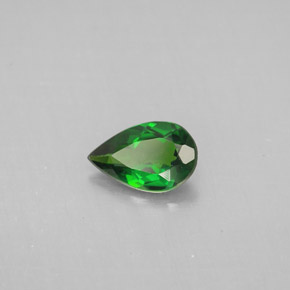 Diopside cromifero naturale verde da 0,63 ct, taglio a pera, VS