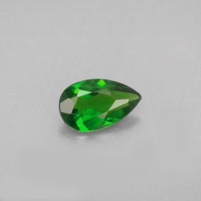 Diopside cromifero naturale verde da 0,74 ct, taglio a pera, VS