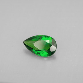 Diopside cromifero naturale verde da 0,74 ct, taglio a pera, VS