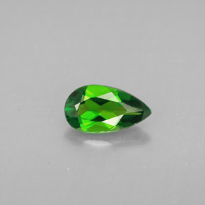 Diopside cromifero naturale verde da 0,73 ct, taglio a pera, VS