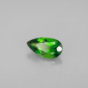 Diopside cromifero naturale verde da 0,73 ct, taglio a pera, VS