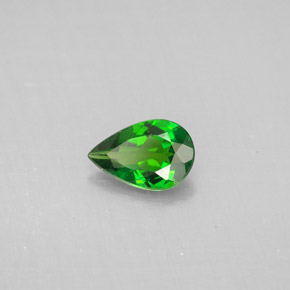 Diopside cromifero naturale verde da 0,67 ct, taglio a pera, VS