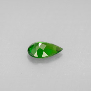 Diopside cromifero naturale verde da 0,67 ct, taglio a pera, VS