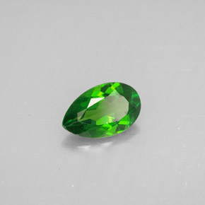 Diopside di cromo Verde naturale da 0.82 ct, Forma a pera, VS