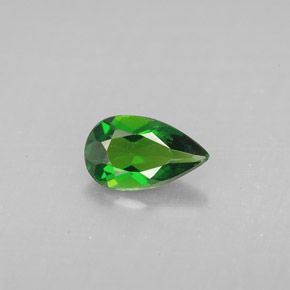 Diopside cromifero naturale verde da 0,74 ct, taglio a pera, VS