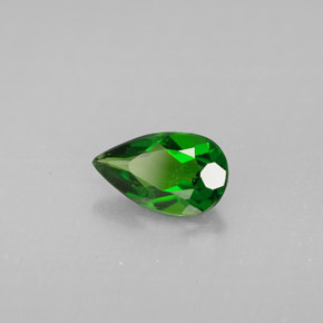 Diopside cromifero naturale verde da 0,74 ct, taglio a pera, VS