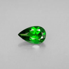 Diopside cromifero naturale verde da 0,79 ct, taglio a pera, VS