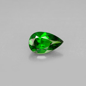 Diopside cromifero naturale verde da 0,79 ct, taglio a pera, VS
