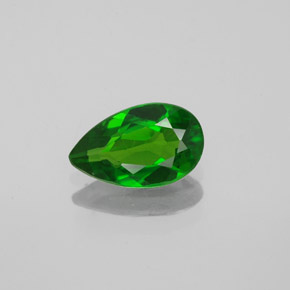 Diopside cromifero naturale verde da 0,74 ct, taglio a pera, VS