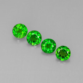 Diopside cromifero naturale verde da  ct, taglio rotondo, VS