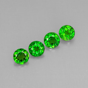 Diopside cromifero naturale verde da  ct, taglio rotondo, VS