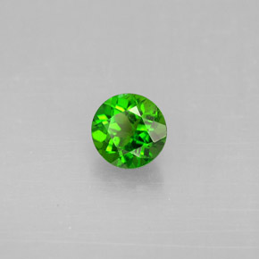 Diopside di cromo Verde naturale da 0.56 ct, Taglio rotondo, VS