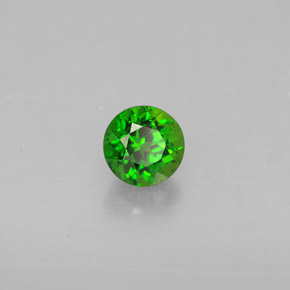 Diopside cromifero naturale verde da 0,54 ct, taglio rotondo, VS
