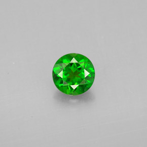 Diopside cromifero naturale verde da 0,49 ct, taglio rotondo, VS