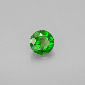 Diopside cromifero naturale verde da 0,49 ct, taglio rotondo, VS