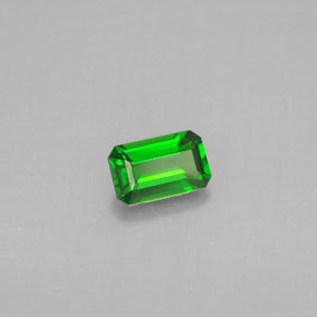 Diopside di cromo Verde naturale da 0.45 ct, Taglio smeraldo, VS