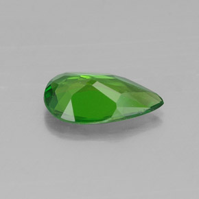 Diopside cromifero naturale verde da 0,53 ct, taglio a pera, VS