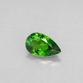 Diopside cromifero naturale verde da 0,73 ct, taglio a pera, VS