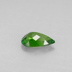 Diopside cromifero naturale verde da 0,73 ct, taglio a pera, VS