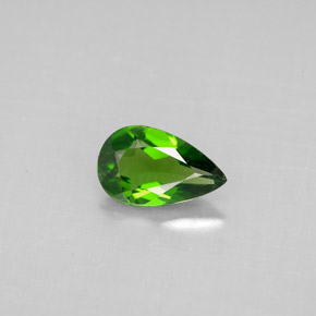 Diopside cromifero naturale verde da 0,73 ct, taglio a pera, VS