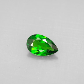 Diopside cromifero naturale verde da 0,64 ct, taglio a pera, VS