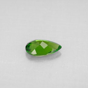 Diopside cromifero naturale verde da 0,74 ct, taglio a pera, VVS-VS