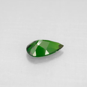 Diopside cromifero naturale verde da 0,78 ct, taglio a pera, VVS-VS