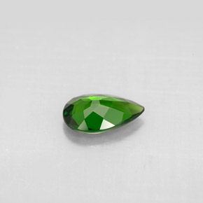 Diopside cromifero naturale verde da 0,70 ct, taglio a pera, VVS-VS
