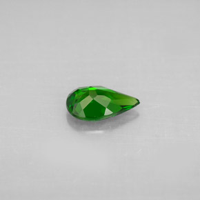 Diopside cromifero naturale verde da 0,68 ct, taglio a pera, VVS-VS