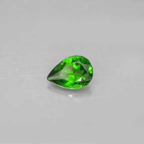 Diopside cromifero naturale verde da 0,67 ct, taglio a pera, VS