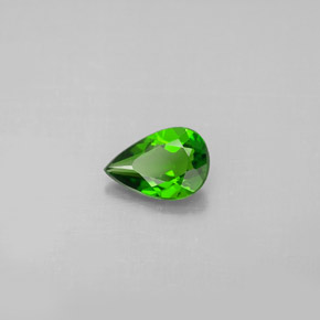 Diopside cromifero naturale verde da 0,63 ct, taglio a pera, VS