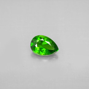 Diopside cromifero naturale verde da 0,68 ct, taglio a pera, VS
