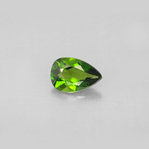Diopside cromifero naturale verde da 0,66 ct, taglio a pera, VS