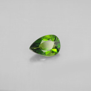 Diopside cromifero naturale verde da 0,66 ct, taglio a pera, VS