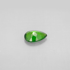 Diopside cromifero naturale verde da 0,59 ct, taglio a pera, VS