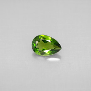 Diopside cromifero naturale verde da 0,62 ct, taglio a pera, VS
