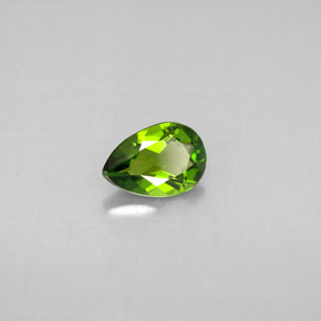 Diopside cromifero naturale verde da 0,62 ct, taglio a pera, VS