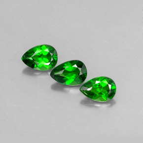 Gemme di Diopside di cromo Verde naturale da  ct, Forma a pera, VVS-VS