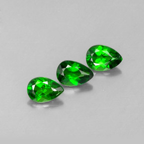 Gemme di Diopside di cromo Verde naturale da  ct, Forma a pera, VVS-VS