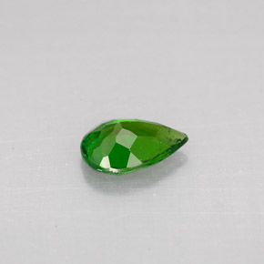 Diopside cromifero naturale verde da 0,60 ct, taglio a pera, VS