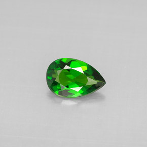 Diopside cromifero naturale verde da 0,56 ct, taglio a pera, VS