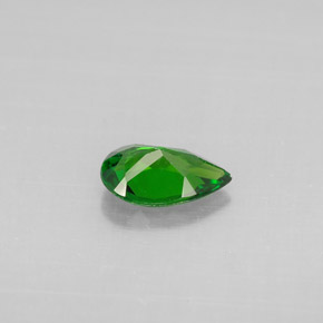 Diopside cromifero naturale verde da 0,56 ct, taglio a pera, VS