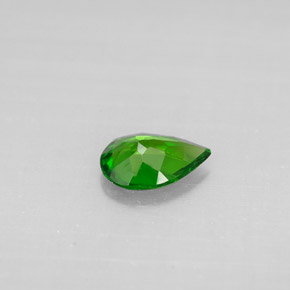 Diopside cromifero naturale verde da 0,50 ct, taglio a pera, VS