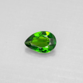 Diopside cromifero naturale verde da 0,62 ct, taglio a pera, VS