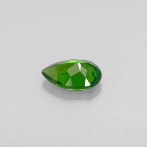 Diopside cromifero naturale verde da 0,62 ct, taglio a pera, VS