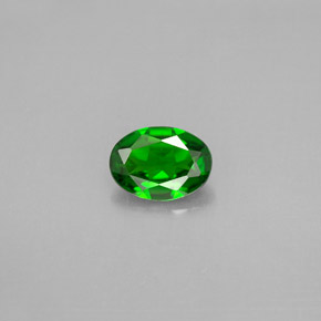 Diopside cromifero naturale verde da 0,73 ct, taglio ovale, VS-SI